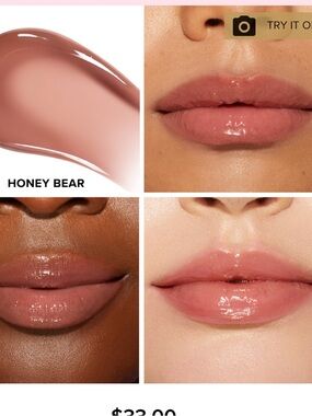 Honey bear Too Faced Lip Injection Maximum Plump Extra Strength Lip Plumper